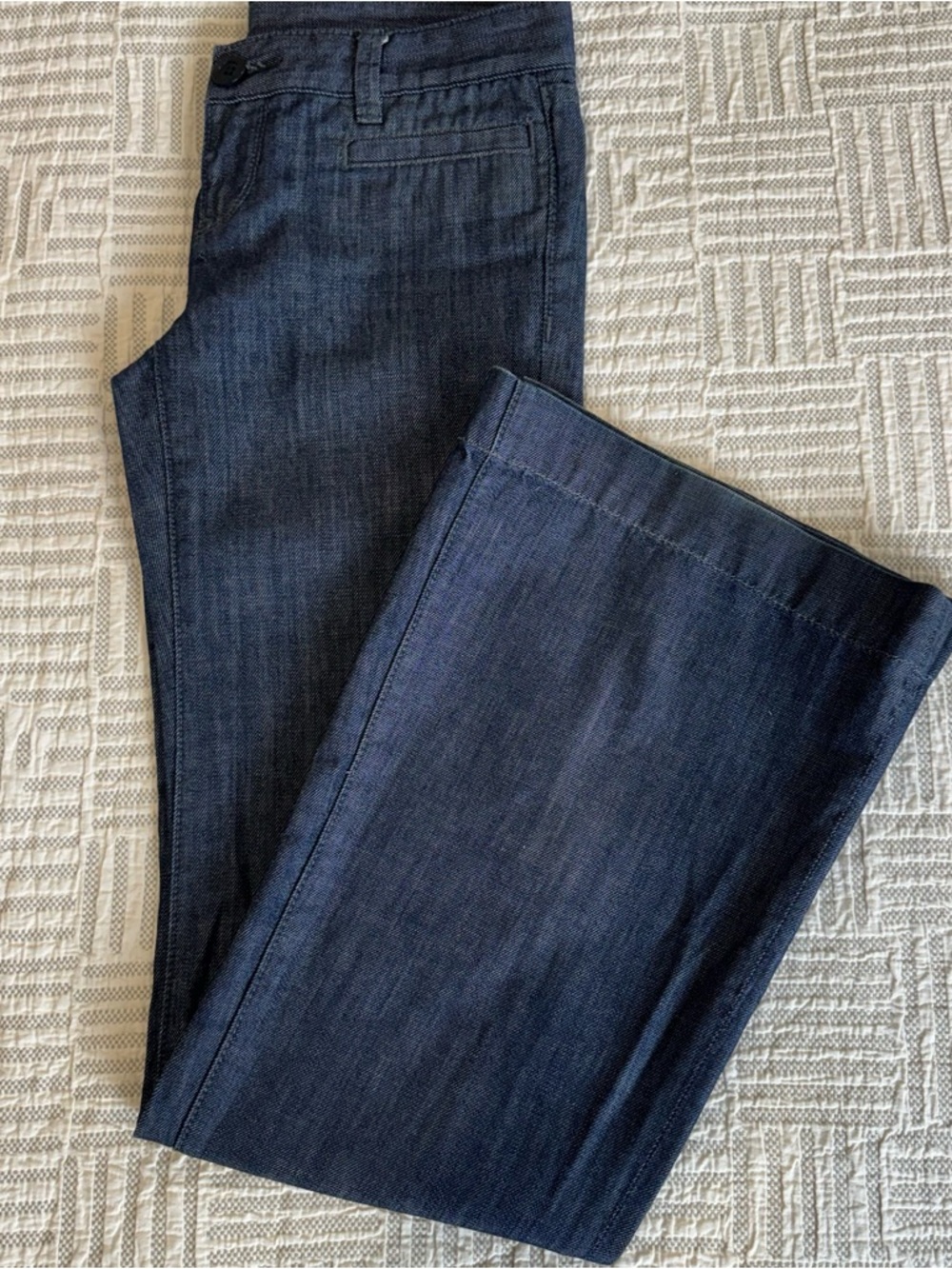 Club Monaco True Flare Jeans 26 Dark Wash 10” Leg Opening Y2K Trouser Fit - Picture 12 of 12
